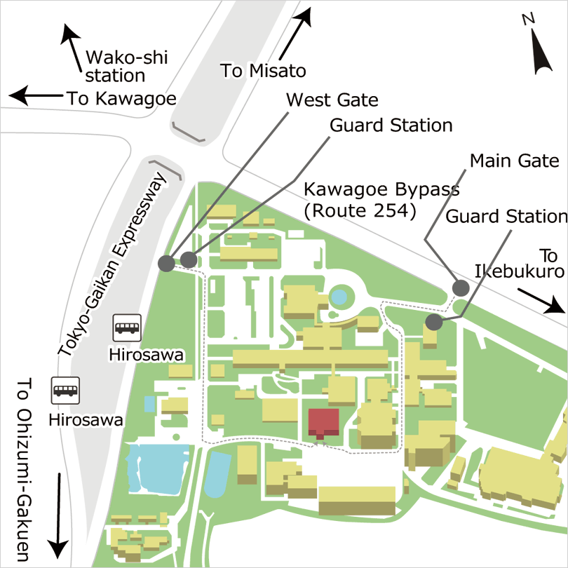 Map of Wako Campus